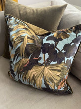 Load image into Gallery viewer, Designer botanical velvet large cushion cover 46 x 46cm