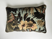 Load image into Gallery viewer, Designer botanical velvet lumbar cushion cover 30 x 45cm