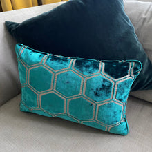 Load image into Gallery viewer, Designers guild Manipur in Azure small lumbar cushion
