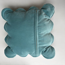 Load image into Gallery viewer, Scalloped edge square velvet cushion