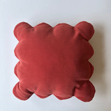 Load image into Gallery viewer, Scalloped edge square velvet cushion