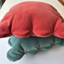 Load image into Gallery viewer, Scalloped edge square velvet cushion