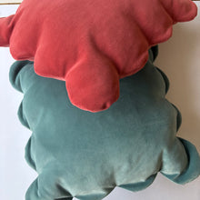 Load image into Gallery viewer, Scalloped edge square velvet cushion