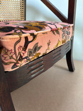 Load image into Gallery viewer, Vintage woven cane tub chair with beautifully reupholstered seat in a Designer velvet