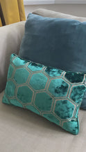 Load and play video in Gallery viewer, Designers guild Manipur in Azure small lumbar cushion