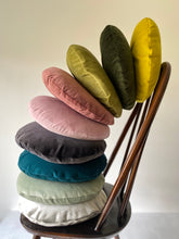 Load image into Gallery viewer, Velvet round eco cushion 14" multi colours available