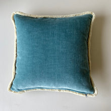 Load image into Gallery viewer, Marika vintage floral by Sanderson & Co large fringed square cushion 48 x 48cm