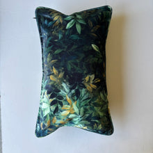 Load image into Gallery viewer, Large Rectangle canopy print velvet piped cushion
