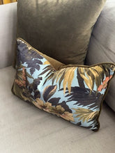 Load image into Gallery viewer, Designer botanical velvet lumbar cushion cover 30 x 45cm
