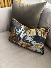 Load image into Gallery viewer, Designer botanical velvet lumbar cushion cover 30 x 45cm
