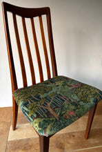 Load image into Gallery viewer, Pair of Mid century vintage G Plan dinning room chairs - reupholstered in Ruskin Velvet
