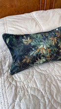 Load image into Gallery viewer, Large Rectangle canopy print velvet piped cushion
