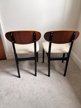 Load image into Gallery viewer, Pair of refurbished Eco Boucle Retro MCM dinning room, home office chairs
