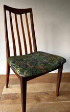 Load image into Gallery viewer, Pair of Mid century vintage G Plan dinning room chairs - reupholstered in Ruskin Velvet
