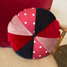 Load image into Gallery viewer, Small patchwork pie Velvet round cushion
