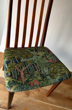 Load image into Gallery viewer, Pair of Mid century vintage G Plan dinning room chairs - reupholstered in Ruskin Velvet
