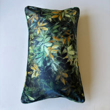 Load image into Gallery viewer, Large Rectangle canopy print velvet piped cushion
