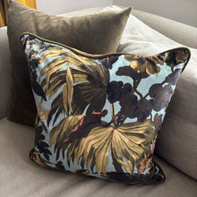 Load image into Gallery viewer, Designer botanical velvet large cushion cover 46 x 46cm
