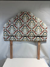 Load image into Gallery viewer, Handmade Upholstered Single Scalloped Embroidered Fabric Headboard

