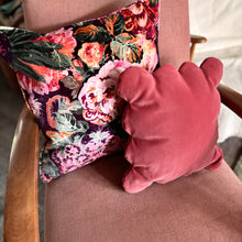 Load image into Gallery viewer, Sanderson Very peony and Roses velvet cushion 48 x 48cm
