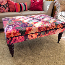 Load image into Gallery viewer, Very Peony and roses by Sanderson - Extra Large Footstool
