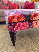 Load image into Gallery viewer, Very Peony and roses by Sanderson - Extra Large Footstool
