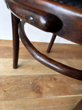 Load image into Gallery viewer, Classic steam bent Vienna Secessionist leather seated chair by J.J. Kohn &amp; Mundus
