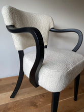 Load image into Gallery viewer, 1940&#39;s French bridge chair in Cream wool boucle
