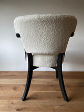 Load image into Gallery viewer, 1940&#39;s French bridge chair in Cream wool boucle
