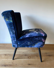 Load image into Gallery viewer, Fabulous navy intergalactic velvet cocktail chair
