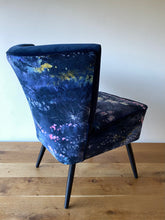 Load image into Gallery viewer, Fabulous navy intergalactic velvet cocktail chair
