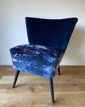 Load image into Gallery viewer, Fabulous navy intergalactic velvet cocktail chair
