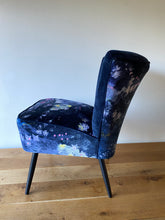 Load image into Gallery viewer, Fabulous navy intergalactic velvet cocktail chair
