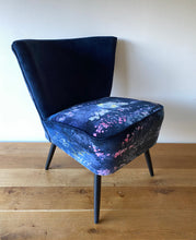 Load image into Gallery viewer, Fabulous navy intergalactic velvet cocktail chair
